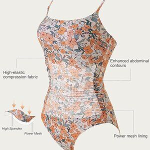 Women One Piece Tummy Control Swimsuit Crisscross Backless Bathing Suit